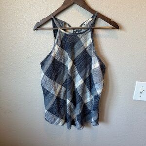 Maurices Blue and White Sleeveless Tank Top